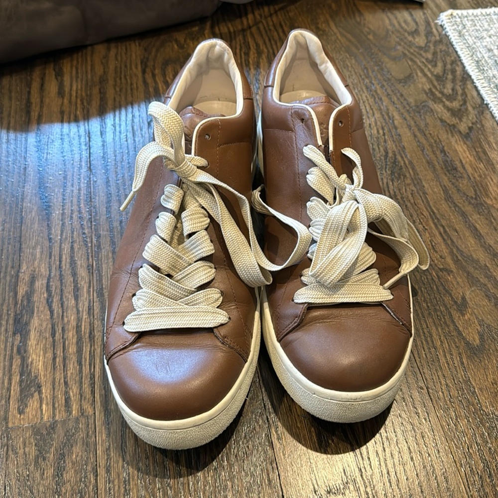 Coach brown leather sneakers